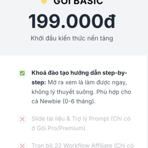 Combo AI Automation Video Marketing B2C Gói Basic