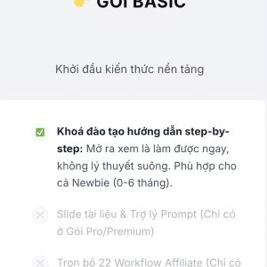 Combo AI Automation Video Marketing B2C Gói Basic